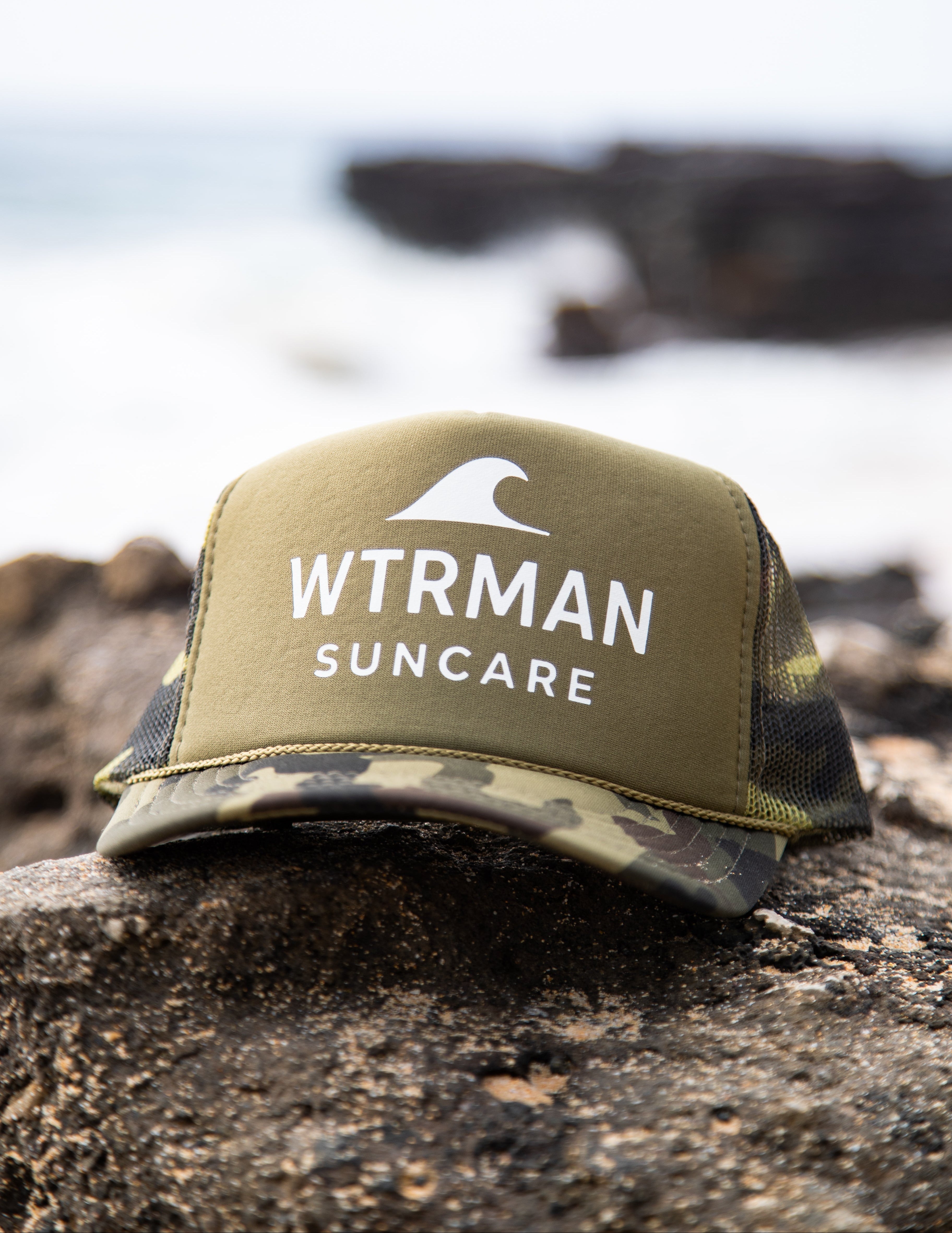 WTRMAN SUNCARE Camo Trucker Hat
