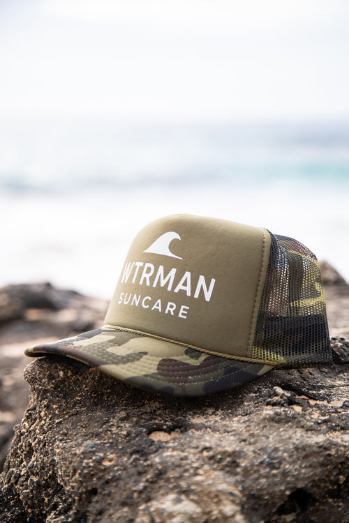 WTRMAN SUNCARE Camo Trucker Hat