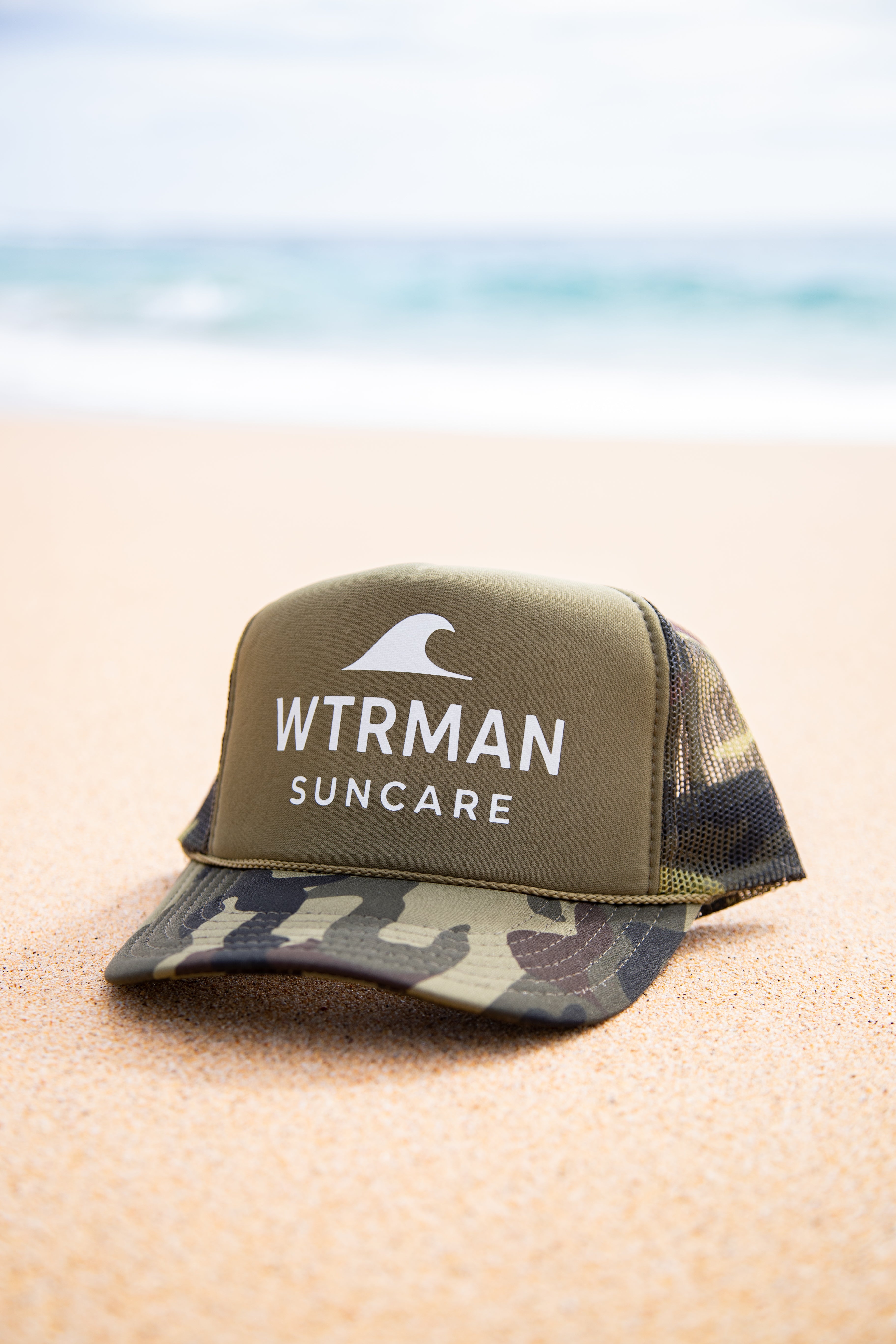 WTRMAN SUNCARE Camo Trucker Hat